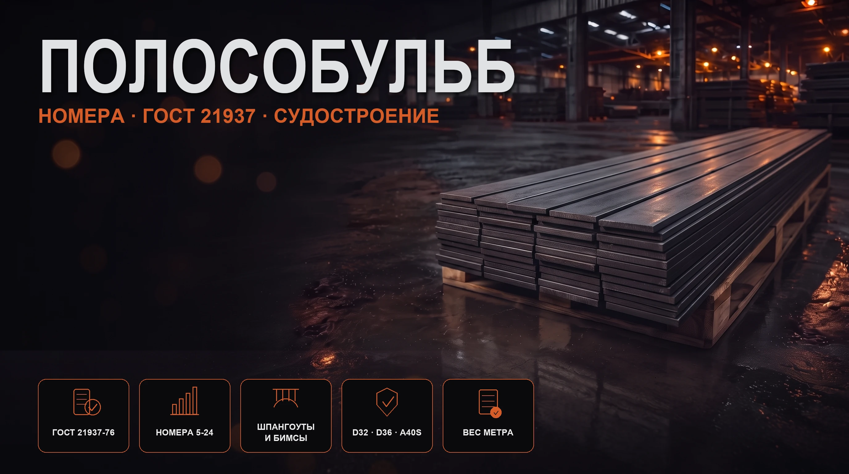 Полособульб: сортамент, ГОСТ и применение в судостроении