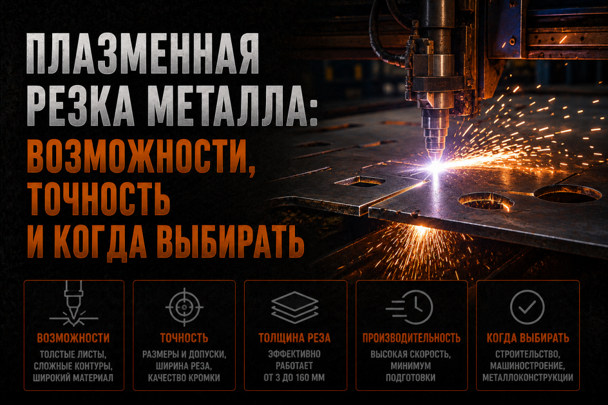 Плазменная резка металла: возможности, точность и когда выбирать