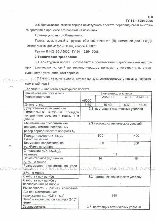 Арматура А3 ТУ 14-1-5254-06 (8)