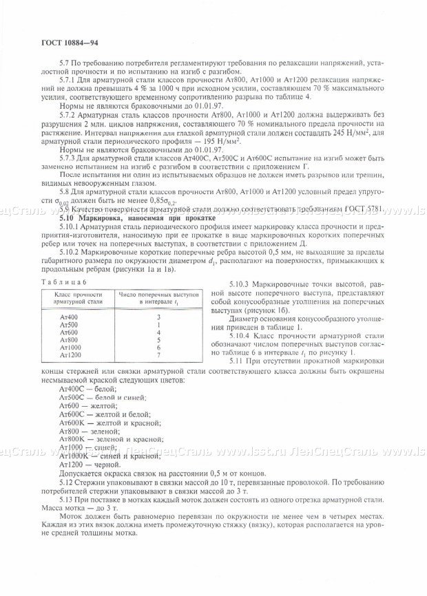 Сталь арматурная ГОСТ 10884-94 (7)