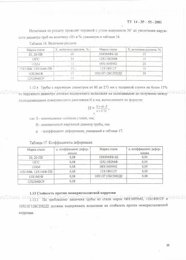 Трубы бесшовные для паровых котлов ТУ 14-3Р-55-2001 (28)